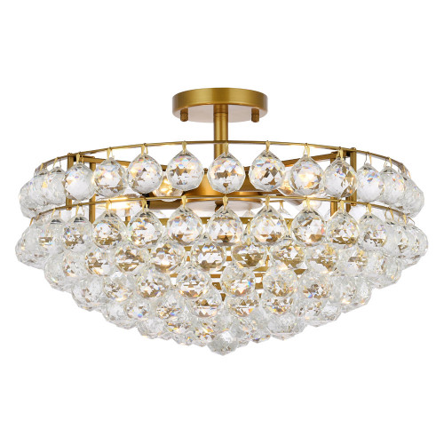 Elegant Flush Mount Light - Brass, L 20" (1107F20BR)