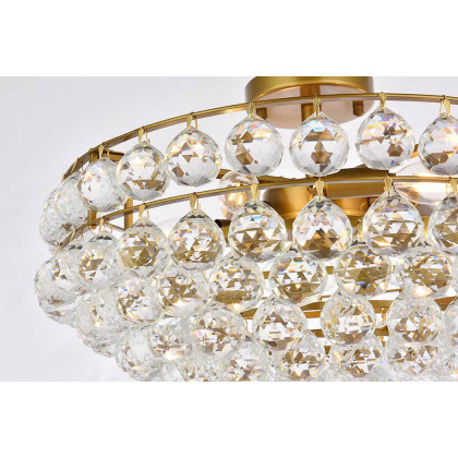 Elegant Flush Mount Light - Brass, L 20" (1107F20BR)