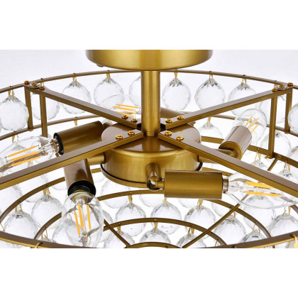 Elegant Flush Mount Light - Brass, L 20" (1107F20BR)