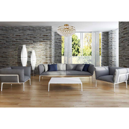 Elegant Flush Mount Light - Brass, L 20" (1107F20BR)