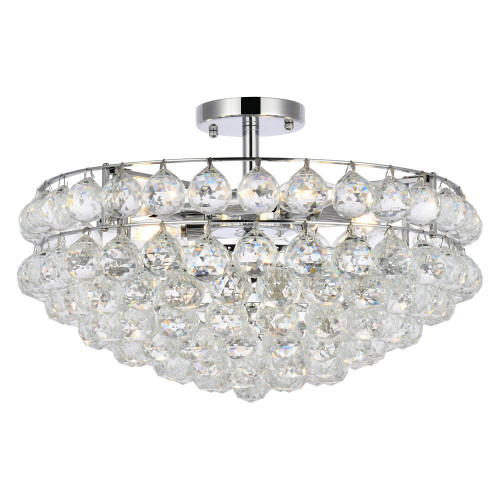 Elegant Flush Mount Light - Chrome, L 20" (1107F20C)