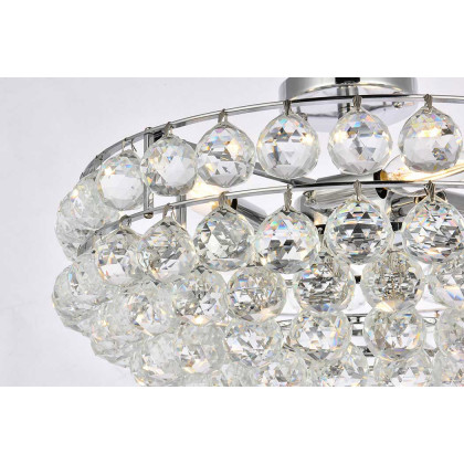 Elegant Flush Mount Light - Chrome, L 20" (1107F20C)