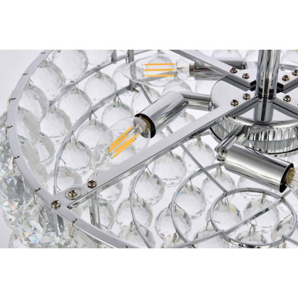 Elegant Flush Mount Light - Chrome, L 20" (1107F20C)