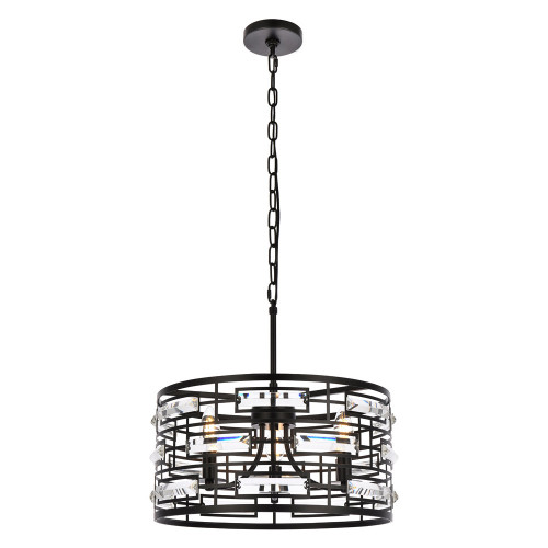 Elegant Pendant Light - Black, L 16.5" (1108D16BK)