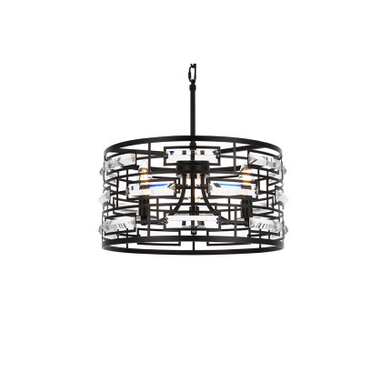 Elegant Pendant Light - Black, L 16.5" (1108D16BK)