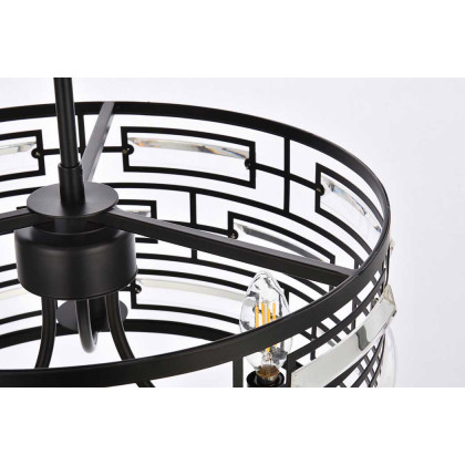 Elegant Pendant Light - Black, L 16.5" (1108D16BK)