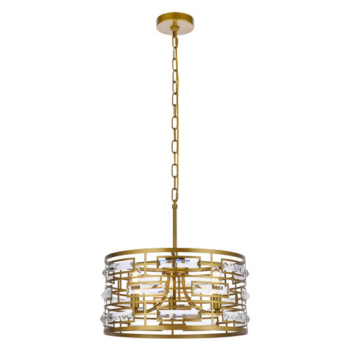 Elegant Pendant Light - Brass, L 16.5" (1108D16BR)