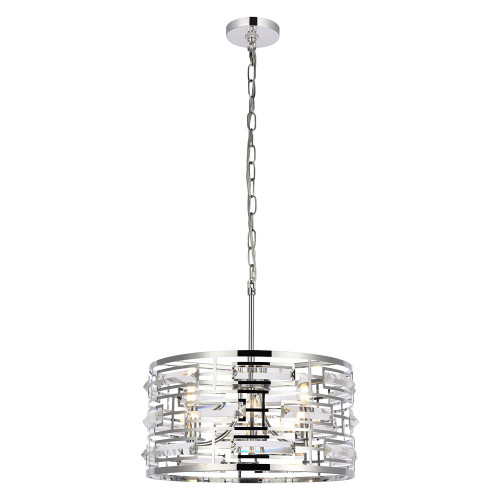 Elegant Pendant Light - Chrome, L 16.5" (1108D16C)