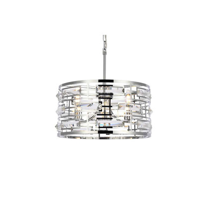 Elegant Pendant Light - Chrome, L 16.5" (1108D16C)