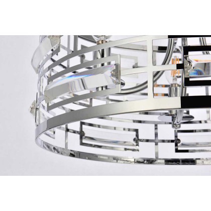 Elegant Pendant Light - Chrome, L 16.5" (1108D16C)