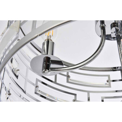 Elegant Pendant Light - Chrome, L 16.5" (1108D16C)