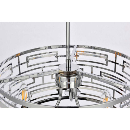 Elegant Pendant Light - Chrome, L 16.5" (1108D16C)