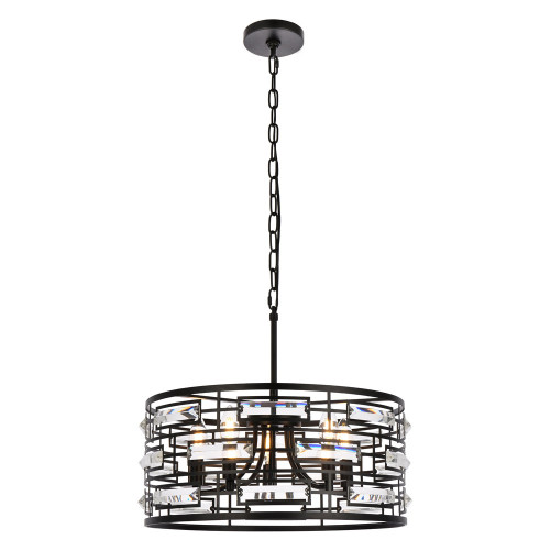 Elegant Pendant Light - Black, L 18.5" (1108D19BK)