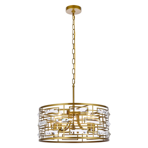Elegant Pendant Light - Brass, L 18.5" (1108D19BR)