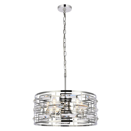 Elegant Pendant Light - Chrome, L 18.5" (1108D19C)
