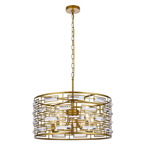Elegant Pendant Light - Brass, L 24" (1108D24BR)