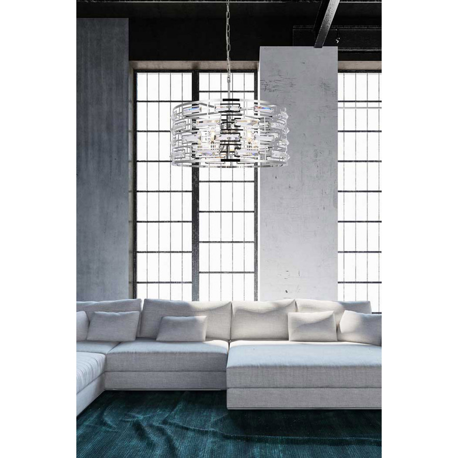 Elegant Pendant Light - Chrome, L 24" (1108D24C)