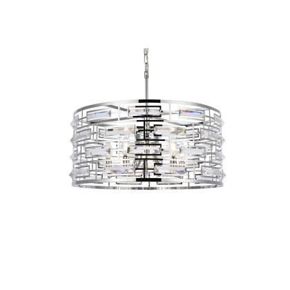 Elegant Pendant Light - Chrome, L 24" (1108D24C)