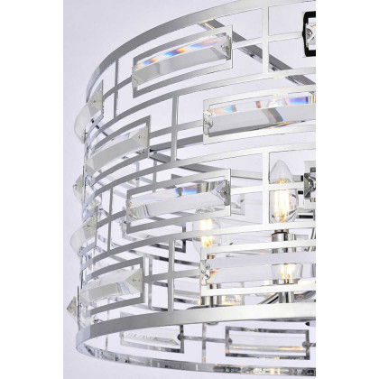 Elegant Pendant Light - Chrome, L 24" (1108D24C)
