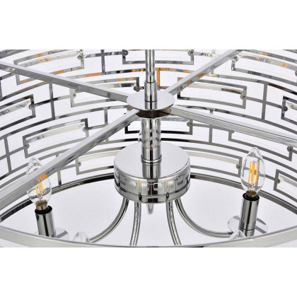 Elegant Pendant Light - Chrome, L 24" (1108D24C)