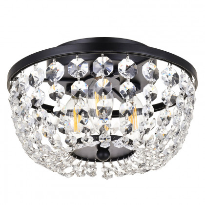 Elegant Flush Mount Light - Black, L 10" (1109F10BK)