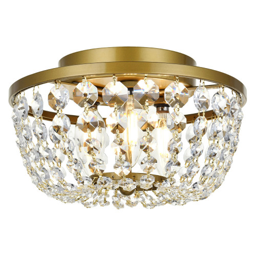 Elegant Flush Mount Light - Brass, L 10" (1109F10BR)