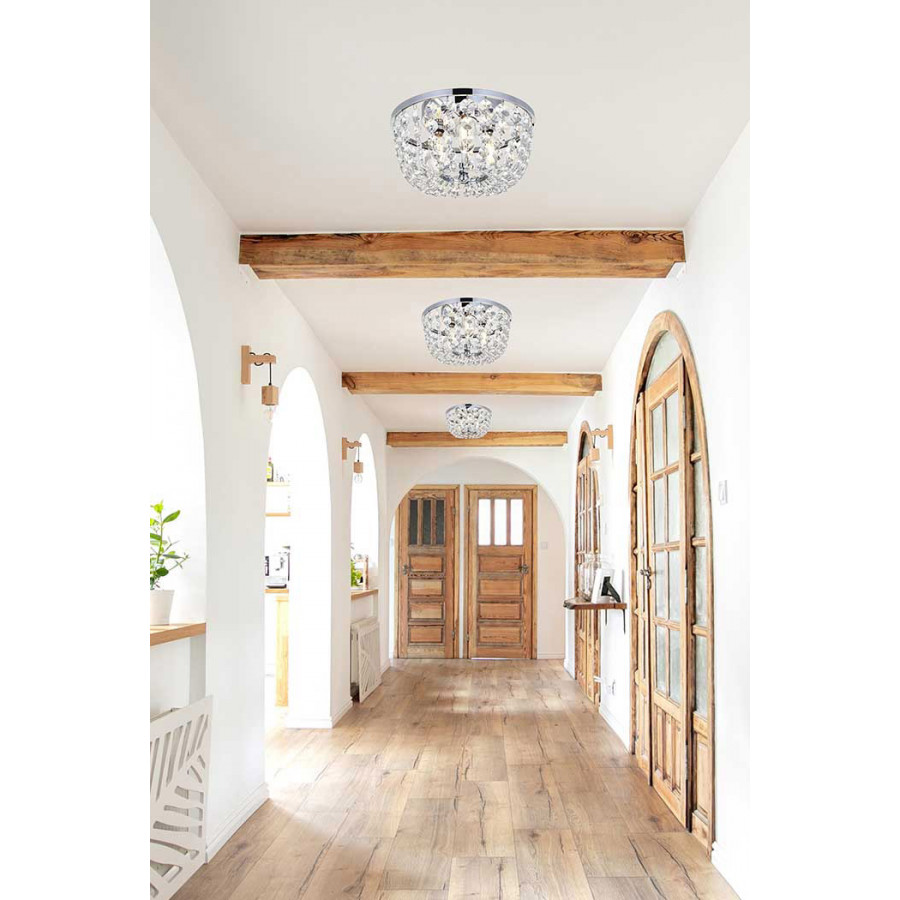 Elegant Flush Mount Light - Chrome, L 10" (1109F10C)