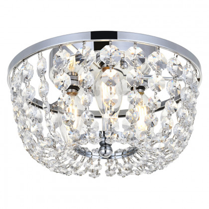 Elegant Flush Mount Light - Chrome, L 10" (1109F10C)