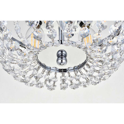 Elegant Flush Mount Light - Chrome, L 10" (1109F10C)