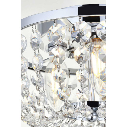 Elegant Flush Mount Light - Chrome, L 10" (1109F10C)