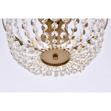 Elegant Flush Mount Light - Brass, L 13" (1109F13BR)