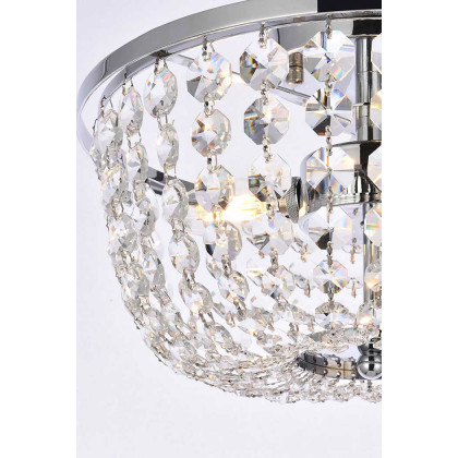 Elegant Flush Mount Light - Chrome, L 13" (1109F13C)