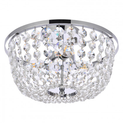 Elegant Flush Mount Light - Chrome, L 13" (1109F13C)