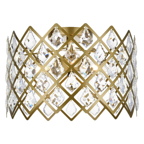 Elegant Flush Mount Light - Brass, L 13" (1110F13BR)