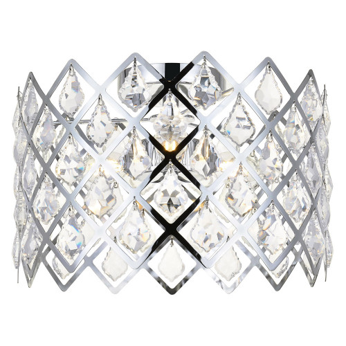 Elegant Flush Mount Light - Chrome, L 13" (1110F13C)