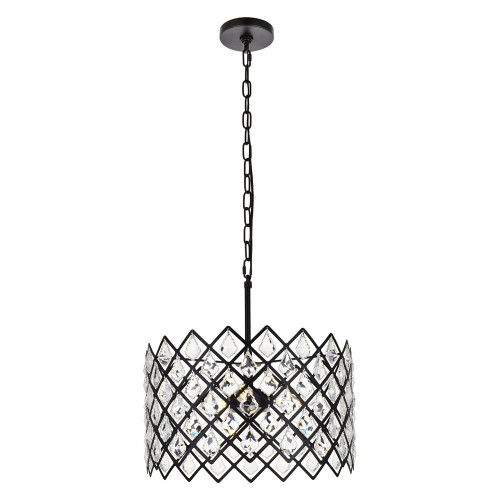 Elegant Pendant Light - Black, L 16" (1111D16BK)