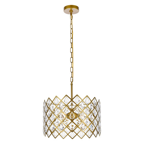 Elegant Pendant Light - Brass, L 16" (1111D16BR)