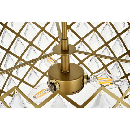 Elegant Pendant Light - Brass, L 16" (1111D16BR)