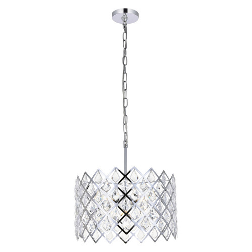 Elegant Pendant Light - Chrome, L 16" (1111D16C)