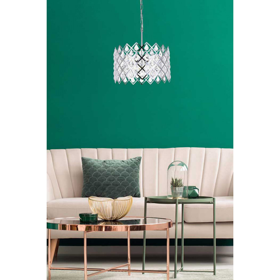 Elegant Pendant Light - Chrome, L 16" (1111D16C)