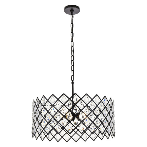 Elegant Pendant Light - Black, L 21" (1111D21BK)