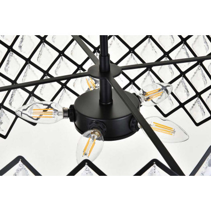 Elegant Pendant Light - Black, L 21" (1111D21BK)
