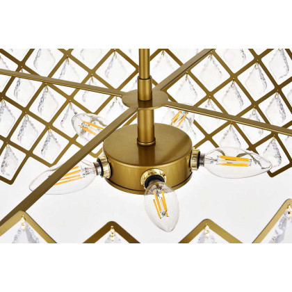 Elegant Pendant Light - Brass, L 21" (1111D21BR)