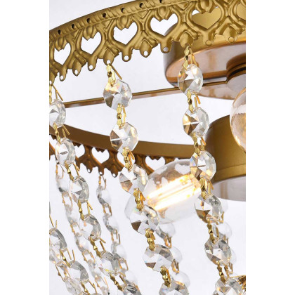 Elegant Flush Mount Light - Brass, L 10" (1112F10BR)