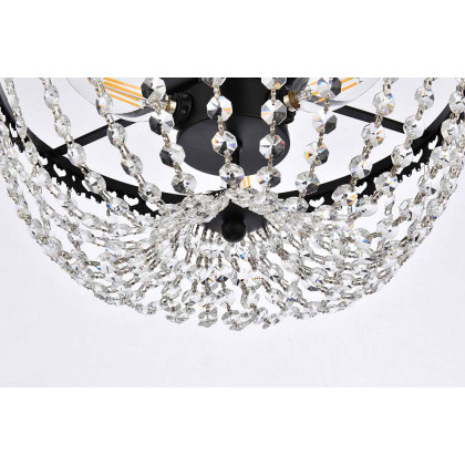 Elegant Flush Mount Light - Black, L 12" (1112F12BK)