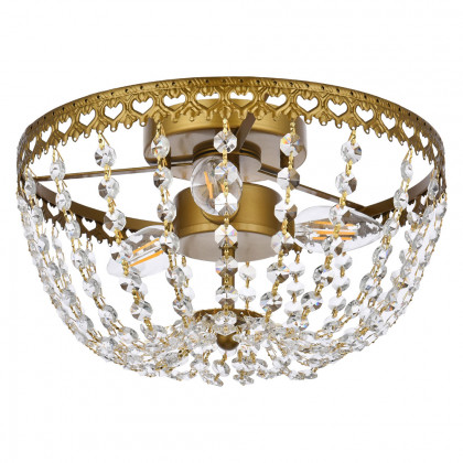 Elegant Flush Mount Light - Brass, L 12" (1112F12BR)