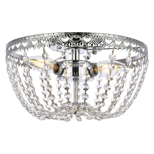 Elegant Flush Mount Light - Chrome, L 12" (1112F12C)
