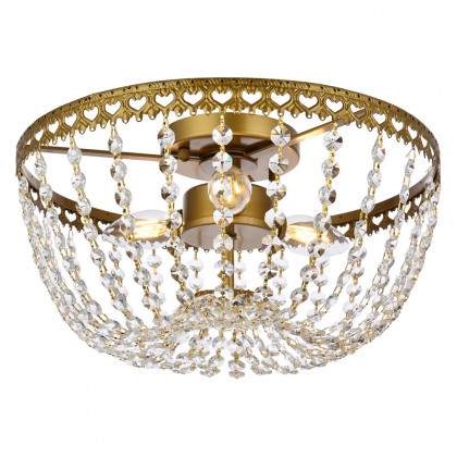 Elegant Flush Mount Light - Brass, L 14" (1112F14BR)