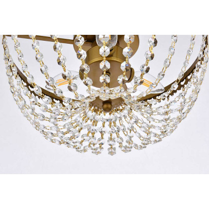 Elegant Flush Mount Light - Brass, L 14" (1112F14BR)