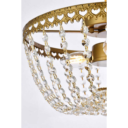 Elegant Flush Mount Light - Brass, L 14" (1112F14BR)